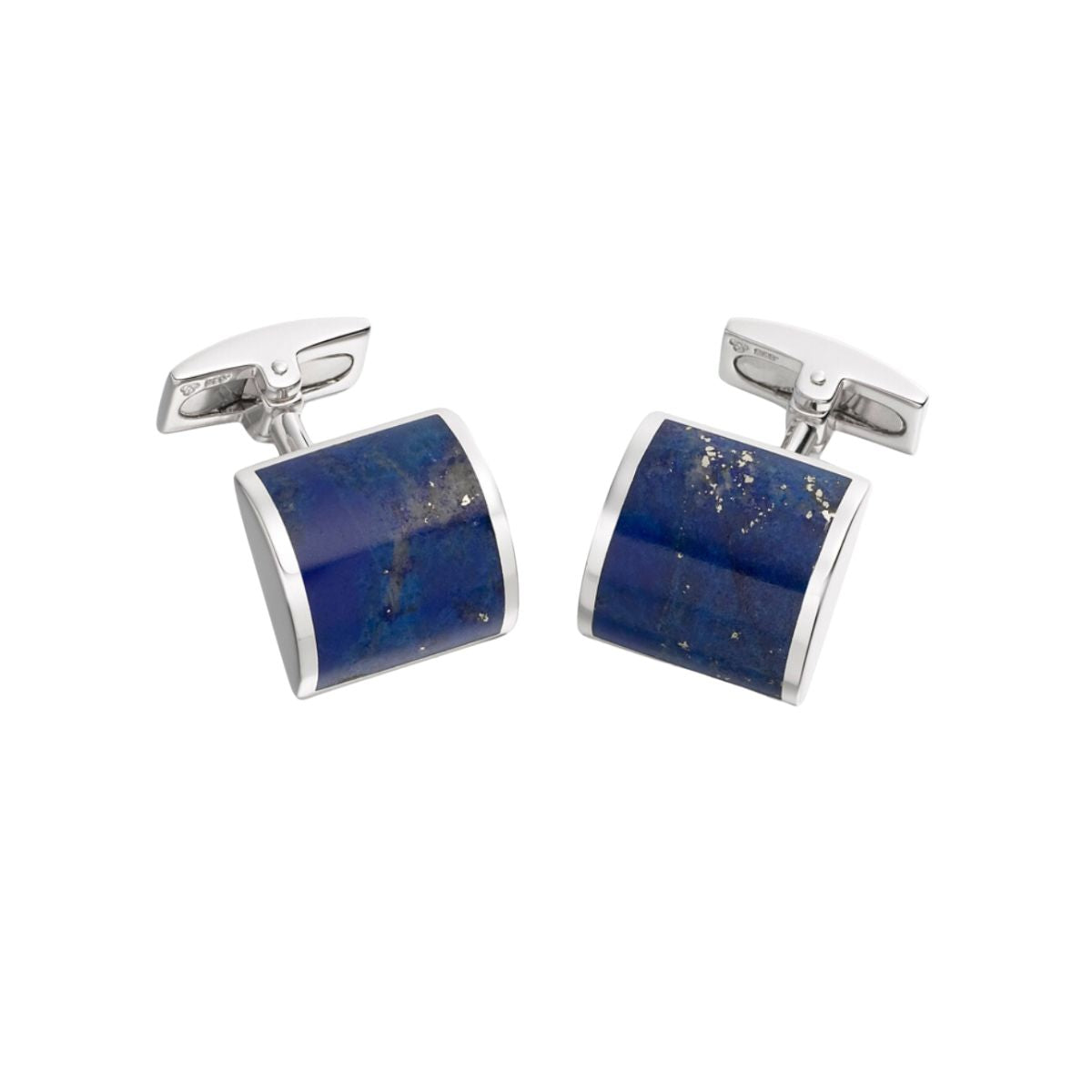 'HOXTON LONDON' MEN'S STERLING SILVER LAPIS LAZULI CUFFLINKS