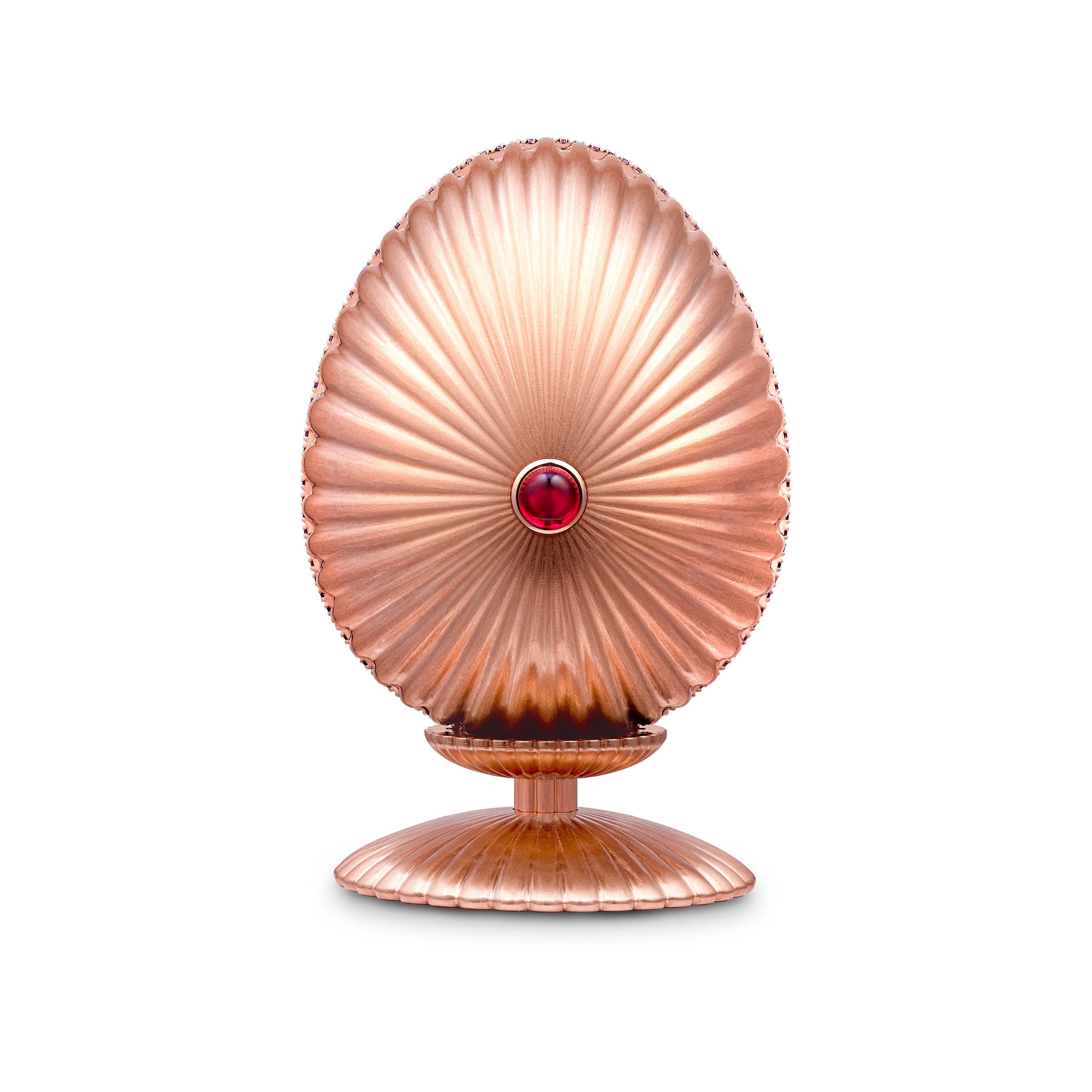 Fabergé Colours of Love Rose Gold and Ruby ‘180’ Mini Fluted Limited-Edition Egg Objet