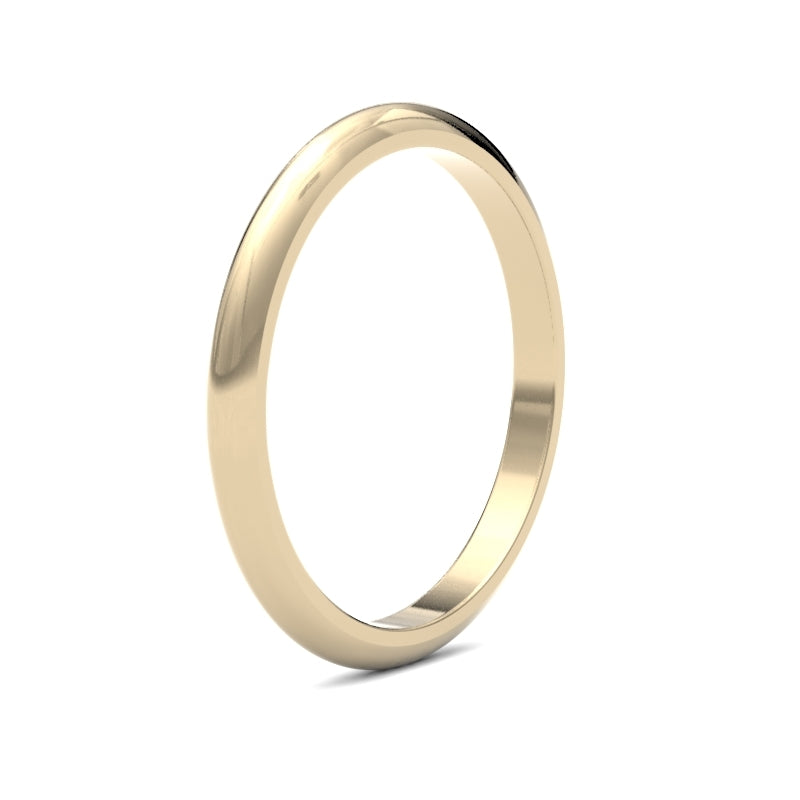 Ladies D-Shape Classic Wedding Ring