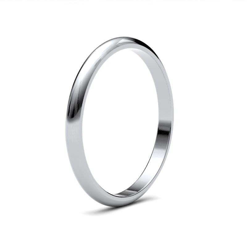 Ladies D-Shape Classic Wedding Ring