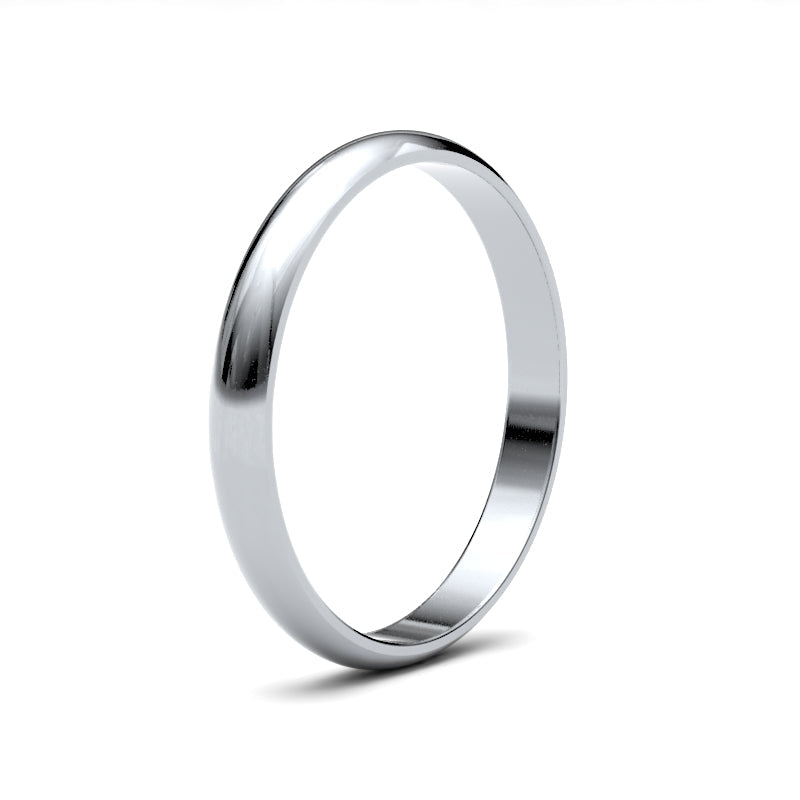 Ladies D-Shape Classic Wedding Ring
