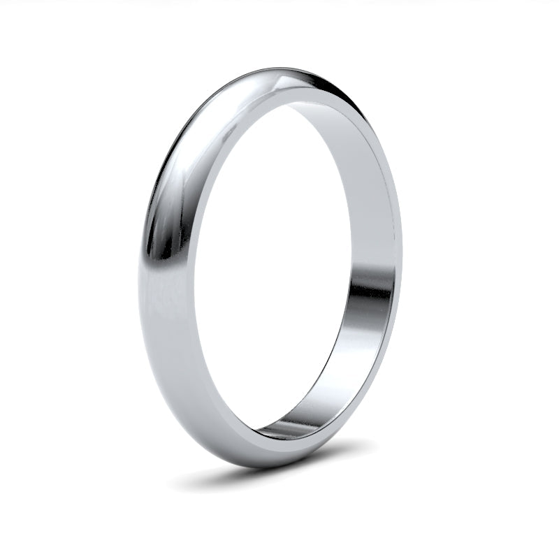 Ladies D-Shape Classic Wedding Ring