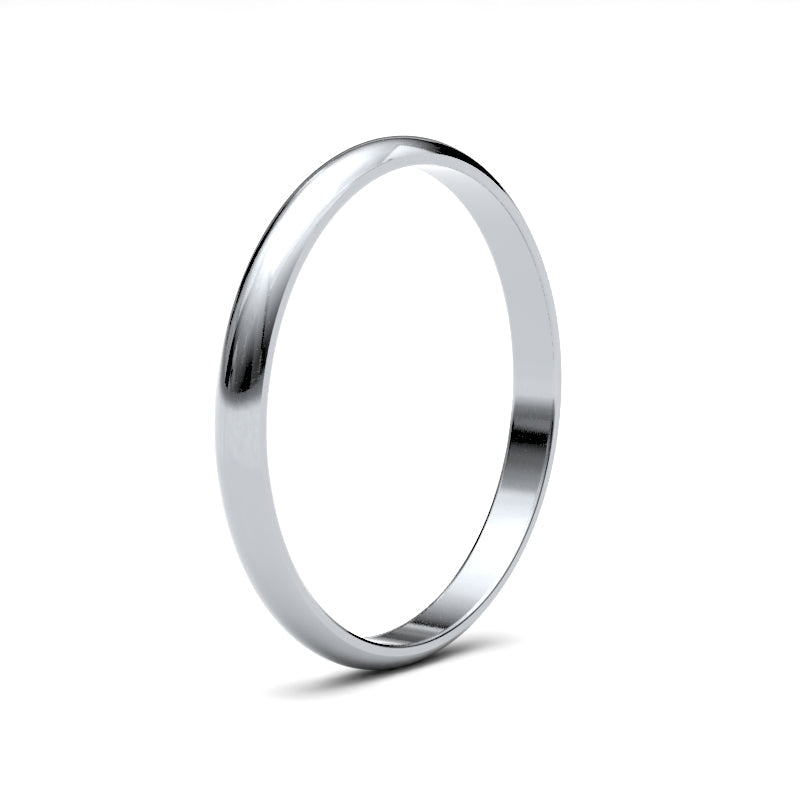 Ladies D-Shape Classic Wedding Ring