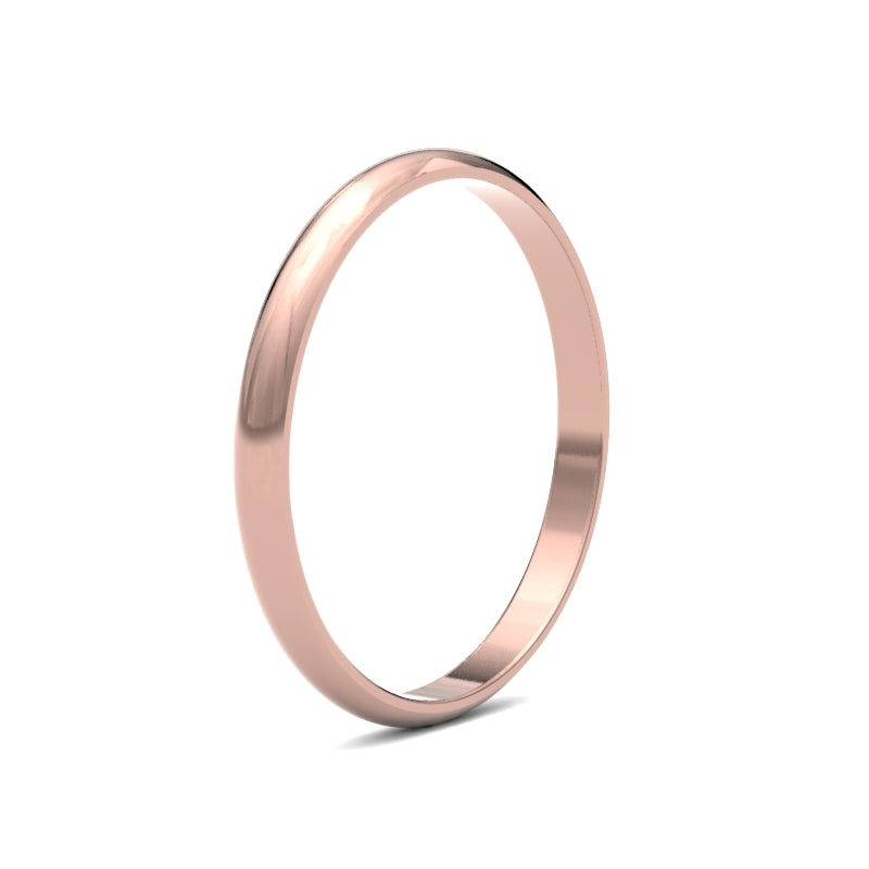 Ladies D-Shape Classic Wedding Ring