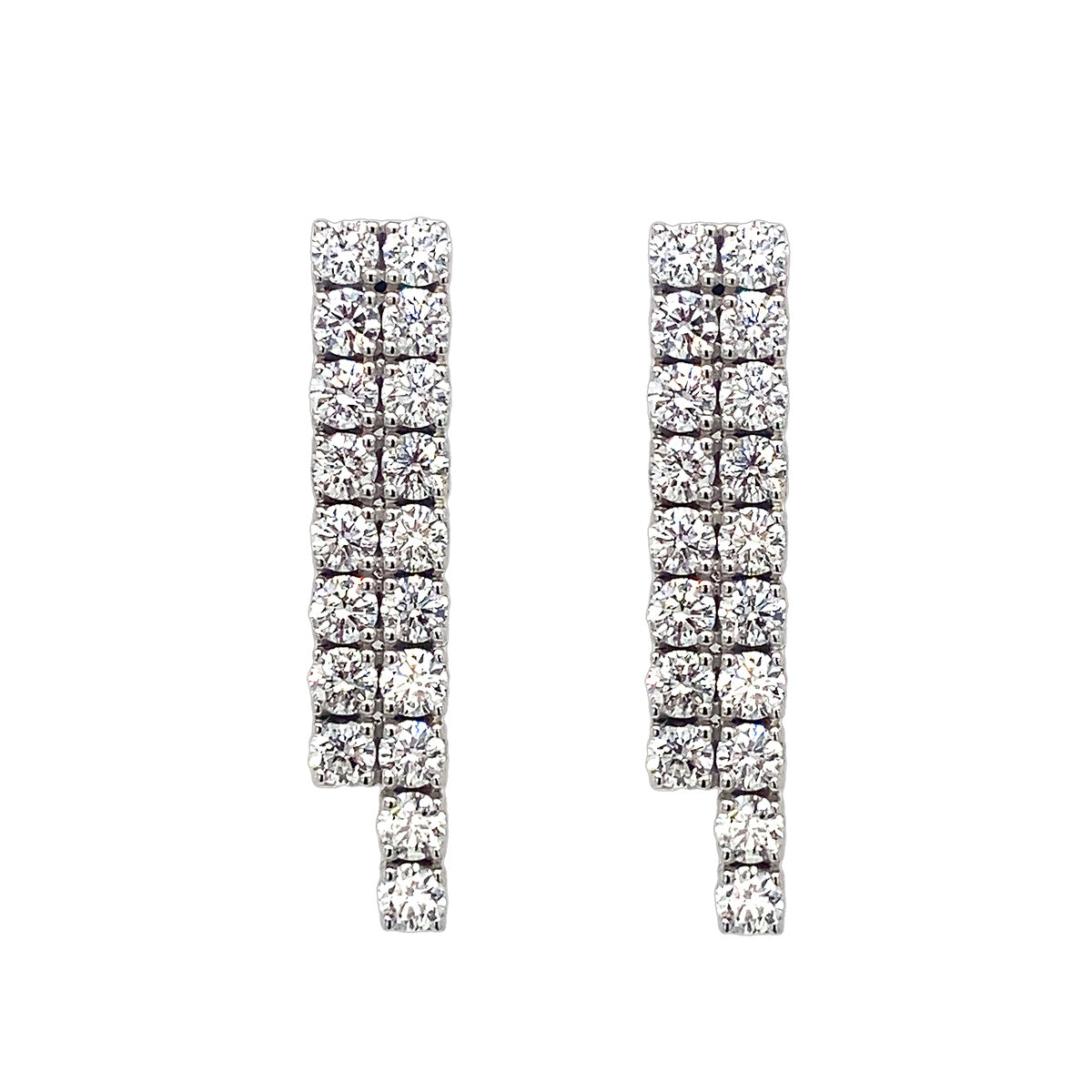 18K White Gold 1.50ct Diamond Skyline Earrings