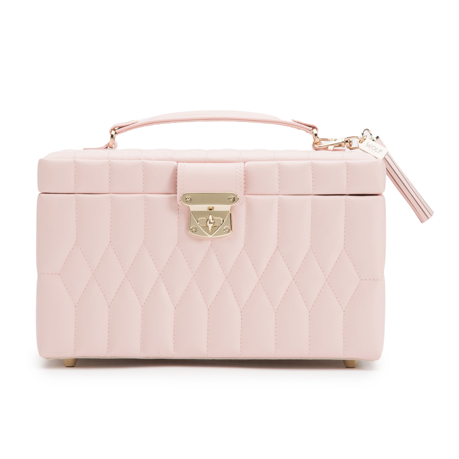 Rose Quartz WOLF Caroline Medium Jewellery Case