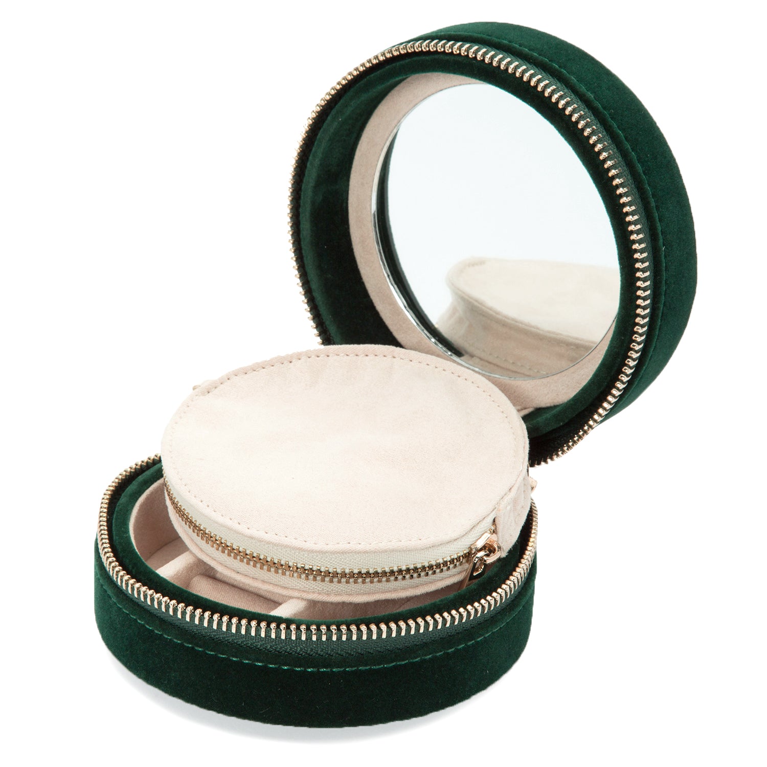 Forest Green WOLF Zoe Travel case Round