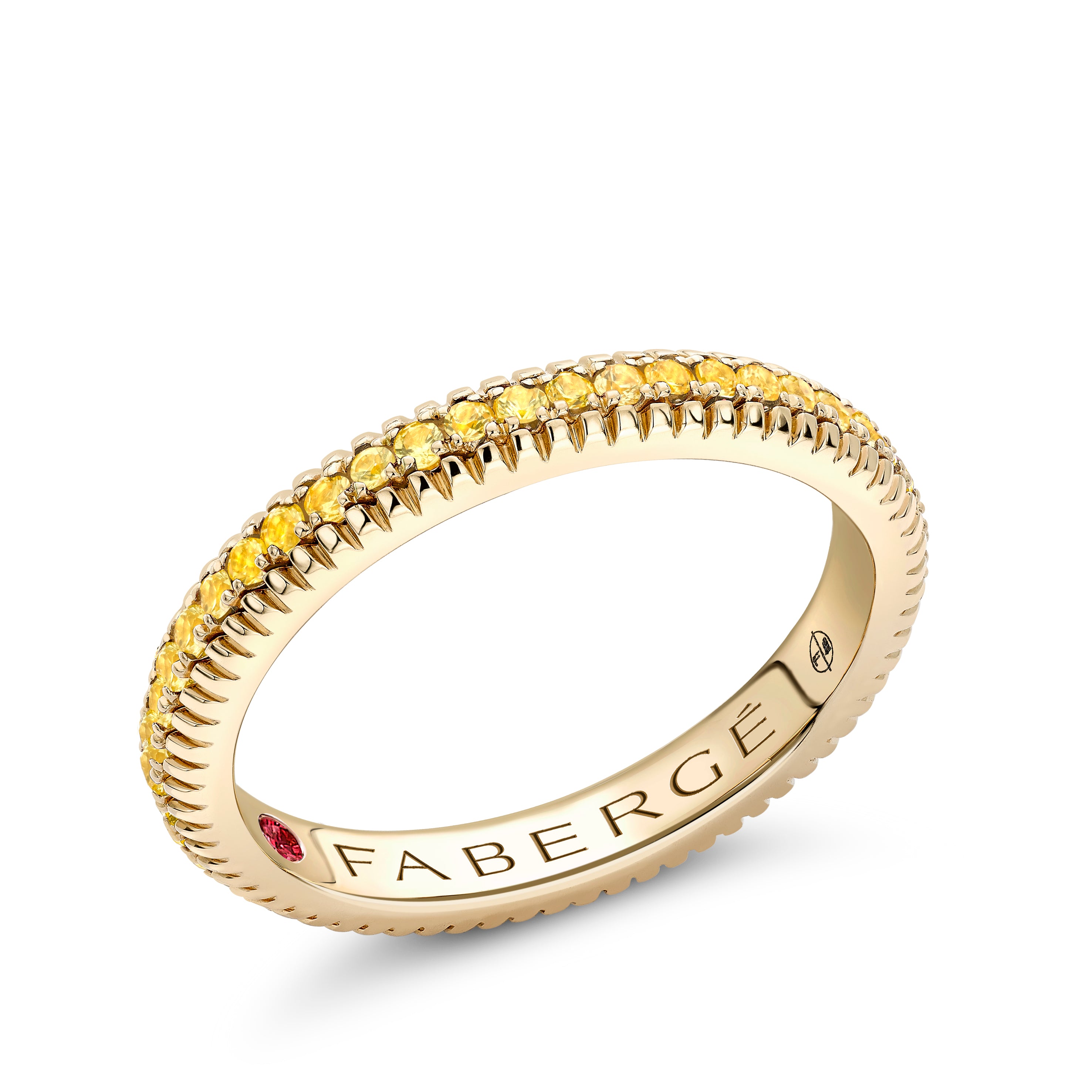 Fabergé Love by Fabergé Yellow Gold Eternity Ring with Yellow Sapphires