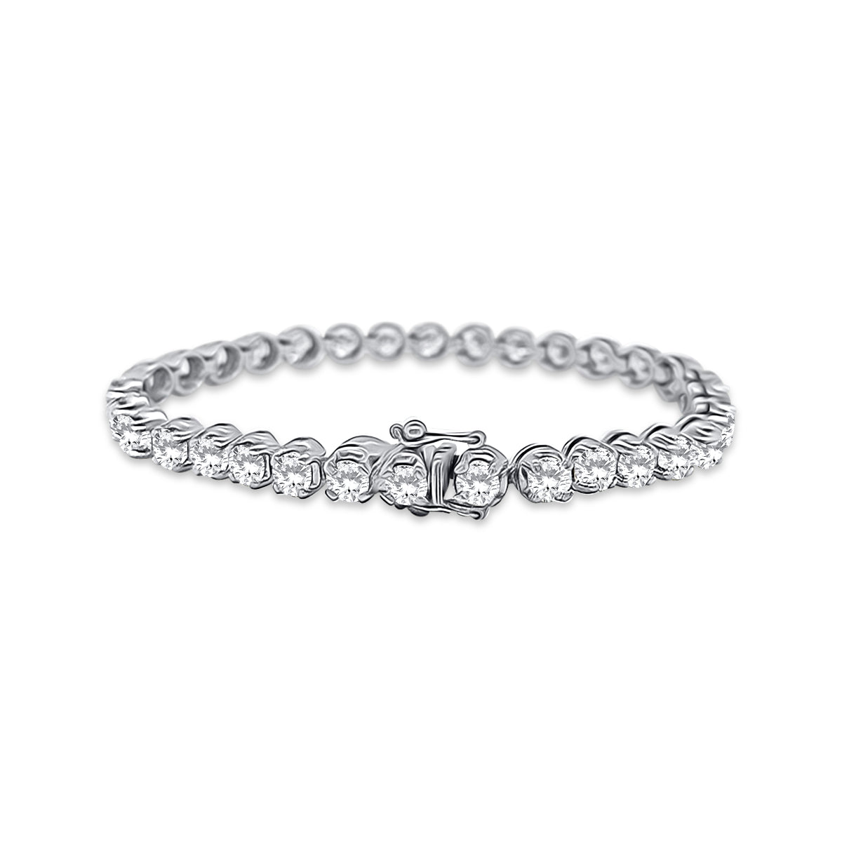 18K White Gold 10.02ct Diamond Tennis Bracelet