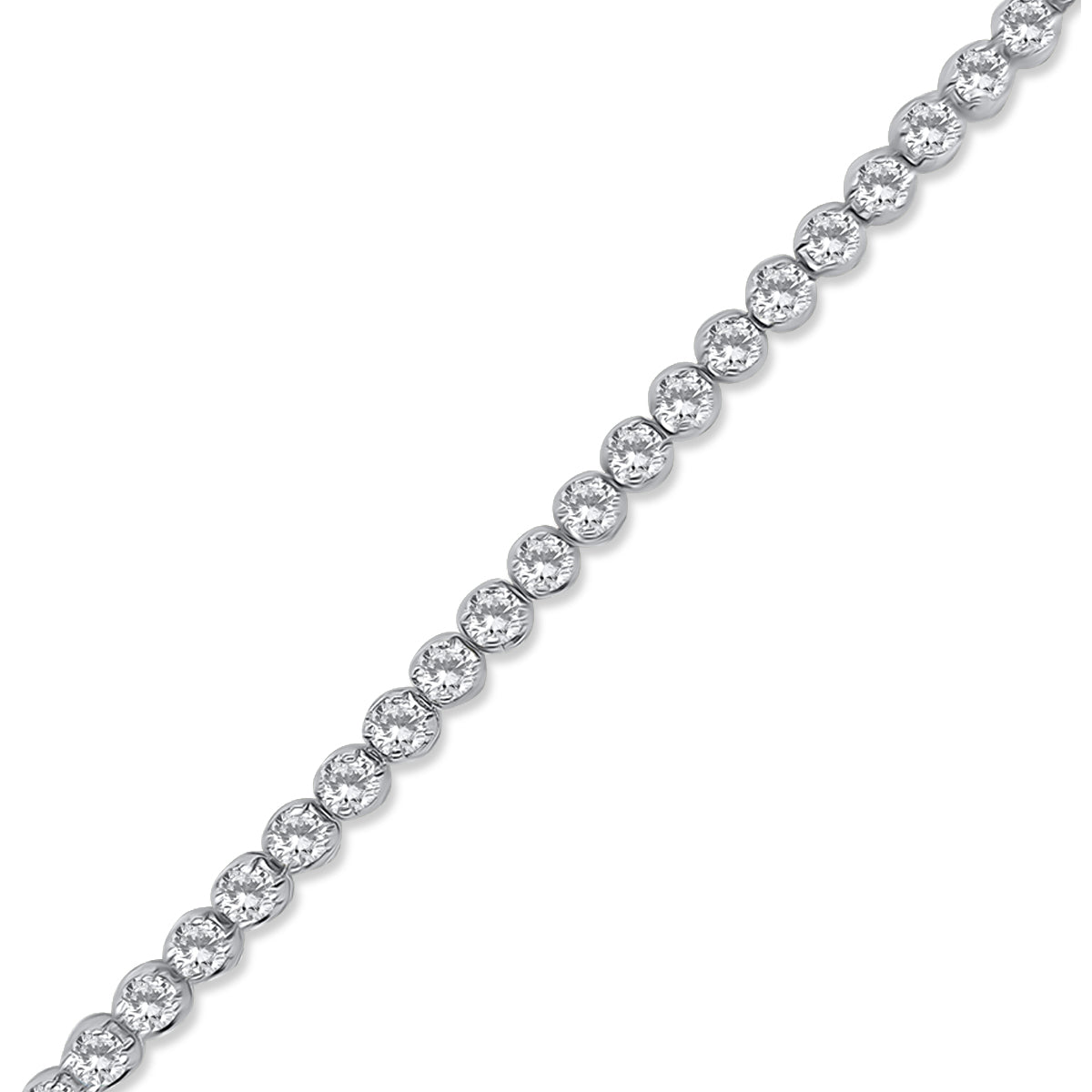 18K White Gold 10.02ct Diamond Tennis Bracelet