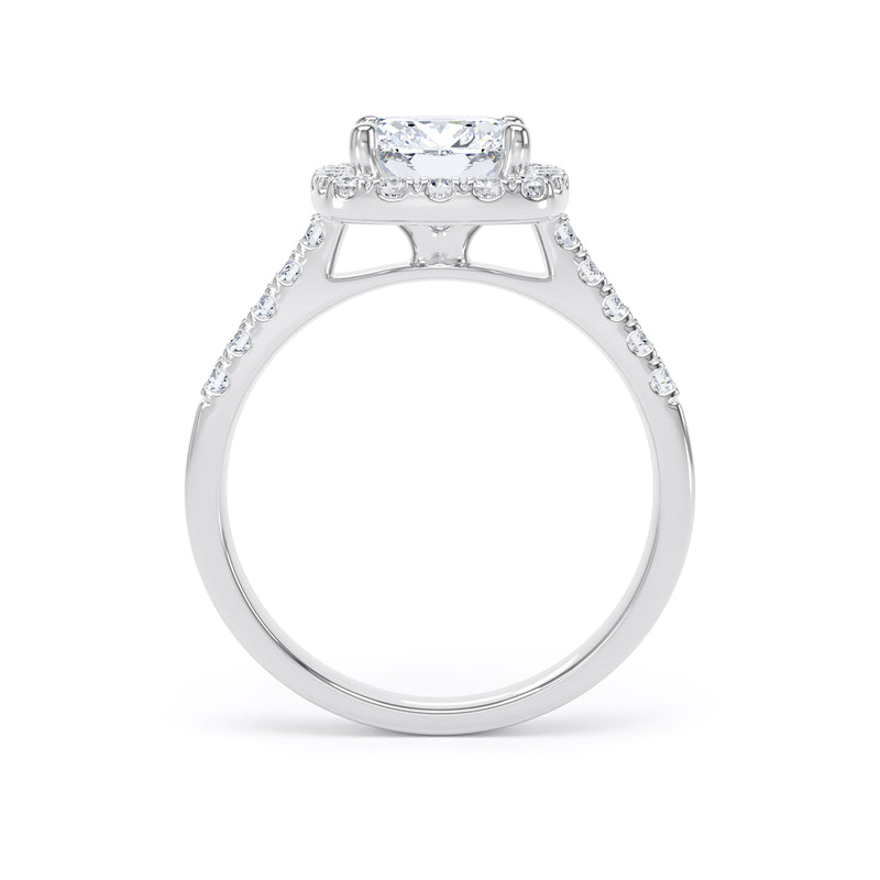 Zoya Cushion Cut Engagement Ring in Platinum 950