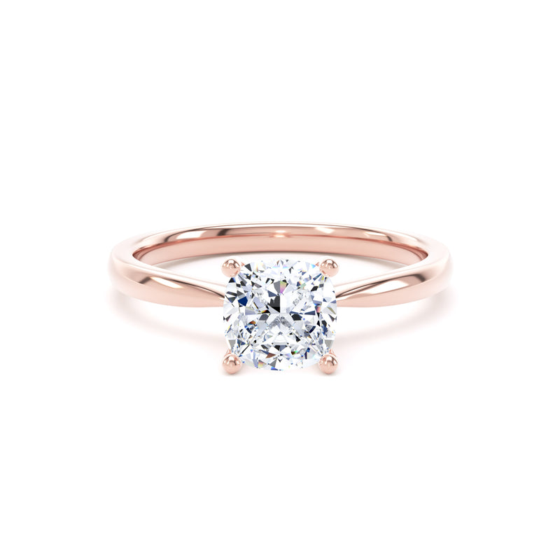 Yara Cushion Cut Engagement Ring in 9ct Rose Gold