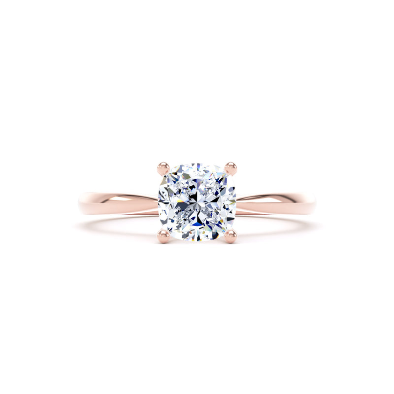 Yara Cushion Cut Engagement Ring in 18ct Rose Gold