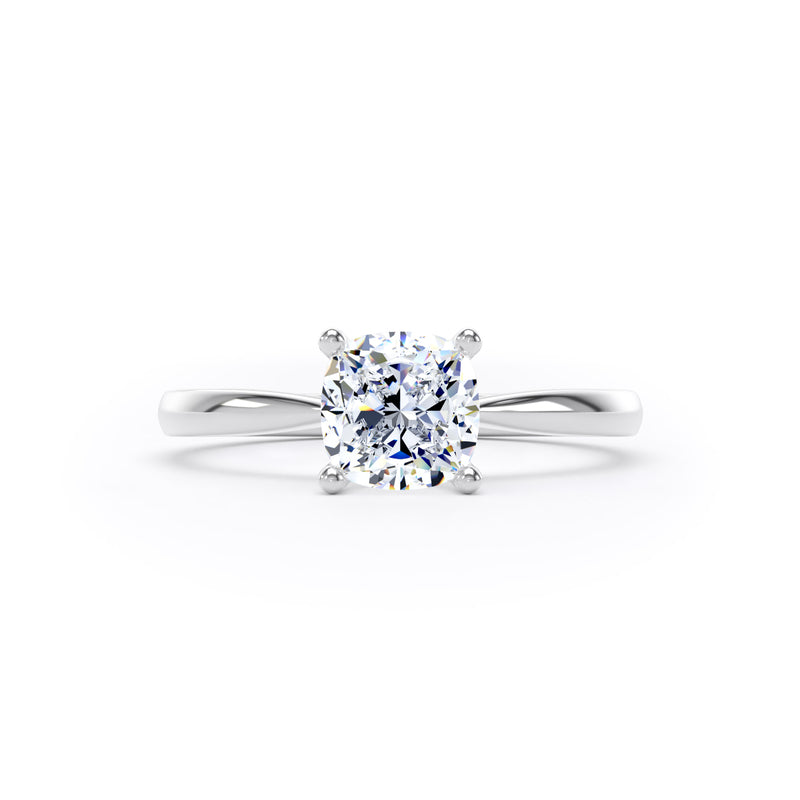 Yara Cushion Cut Engagement Ring in Platinum 950