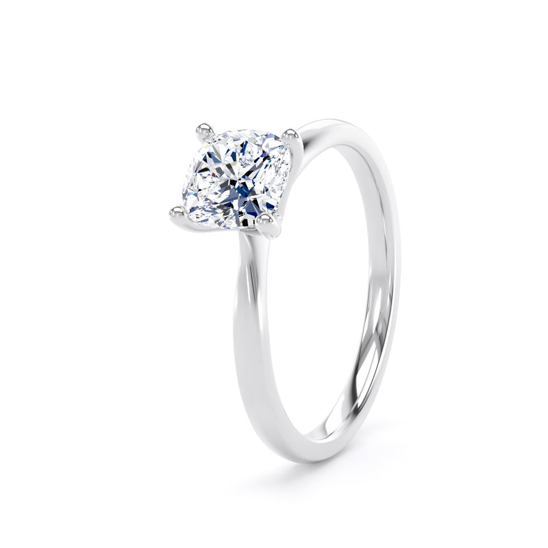 Yara Cushion Cut Engagement Ring in Platinum 950