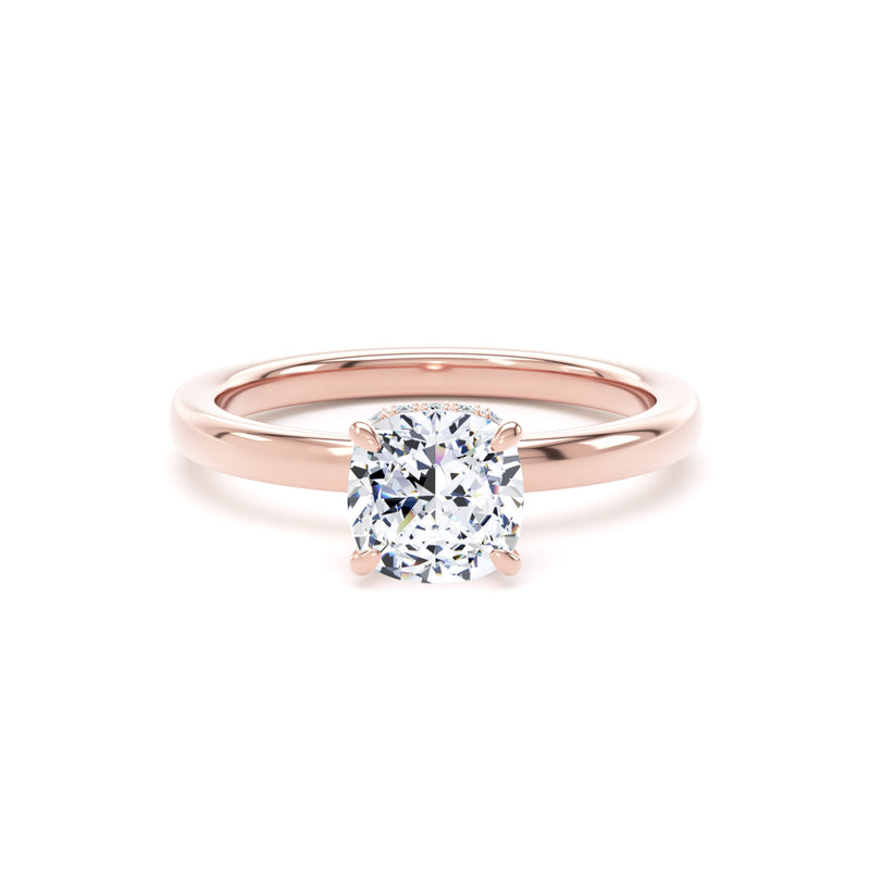 Vale Cushion Cut Engagement Ring in 18ct Rose Gold