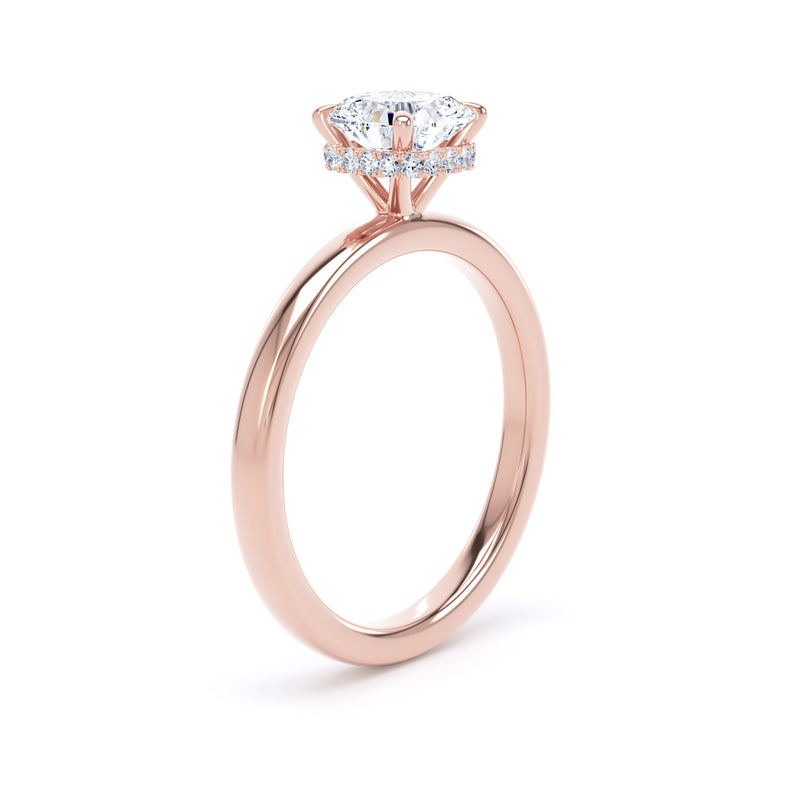 Vale Cushion Cut Engagement Ring in 9ct Rose Gold