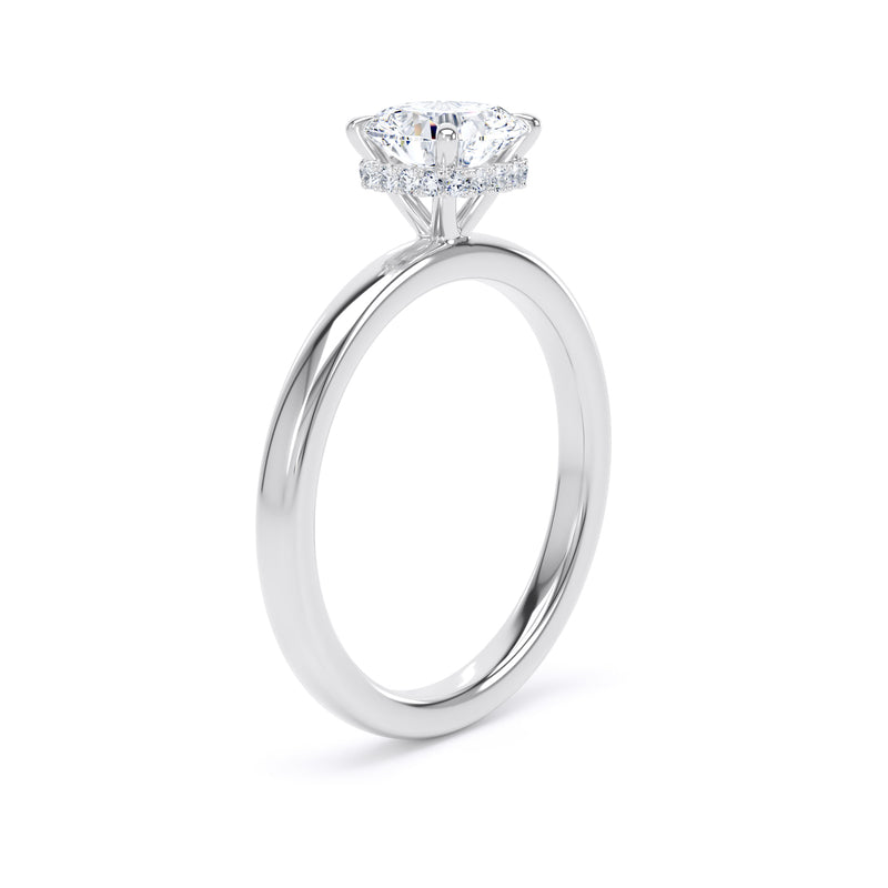 Vale Cushion Cut Engagement Ring in 9ct White Gold