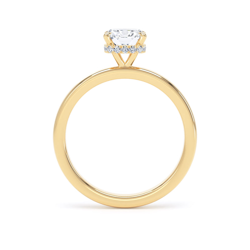 Vale Cushion Cut Engagement Ring in 18ct Yellow Gold