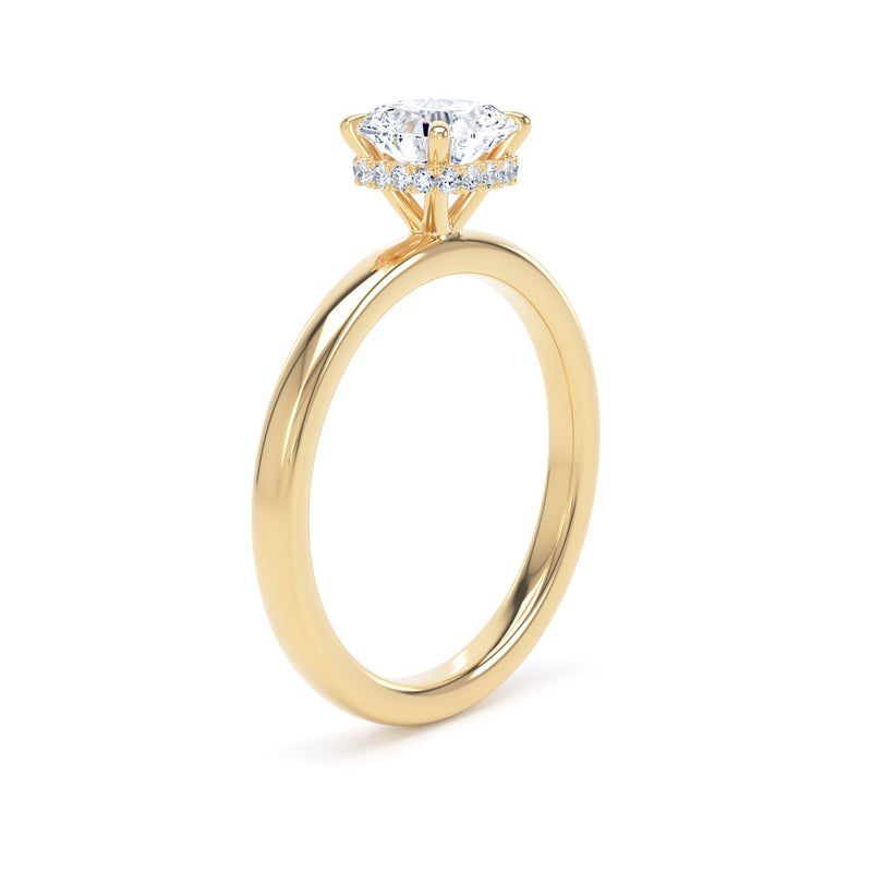 Vale Cushion Cut Engagement Ring in 18ct Yellow Gold