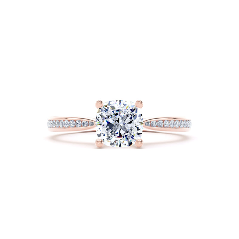 Tessa Cushion Cut Engagement Ring in 18ct Rose Gold