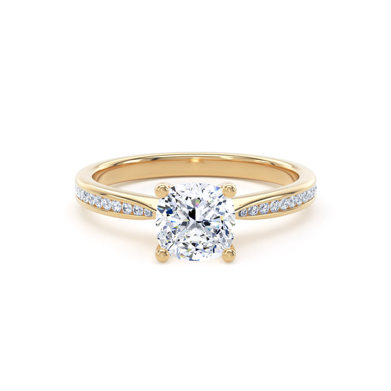 Tessa Cushion Cut Engagement Ring in 18ct Yellow Gold