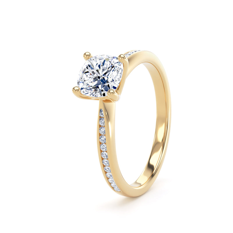 Tessa Cushion Cut Engagement Ring in 9ct Yellow Gold