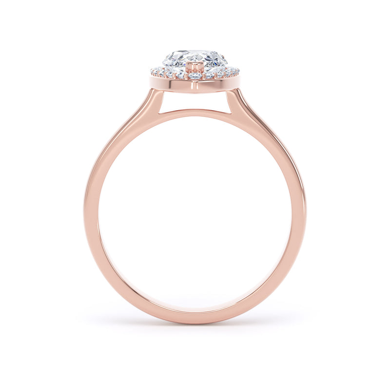 Suri Pear Cut Engagement Ring in 9ct Rose Gold