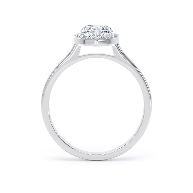 Suri Pear Cut Engagement Ring in 18ct White Gold