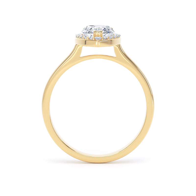 Suri Pear Cut Engagement Ring in 9ct Yellow Gold