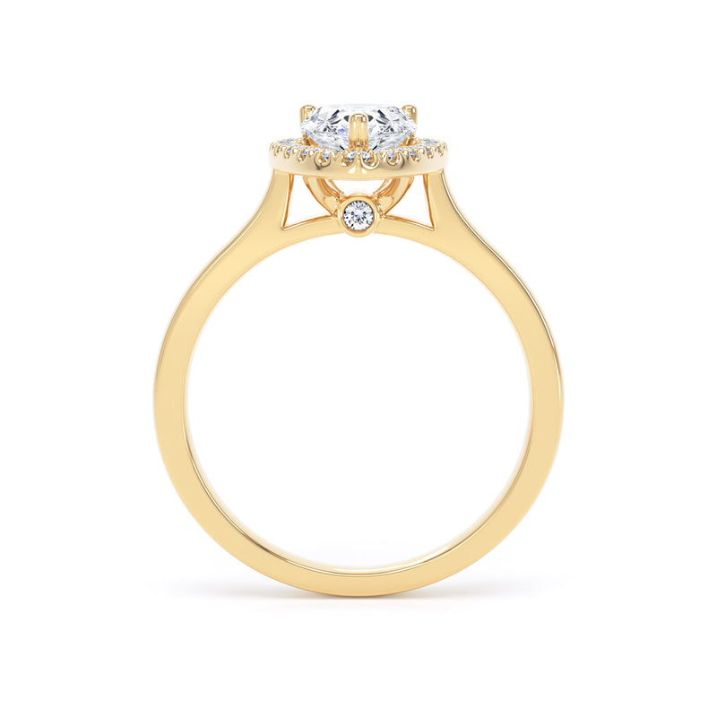 Reina Pear Cut Engagement Ring in 18ct Yellow Gold