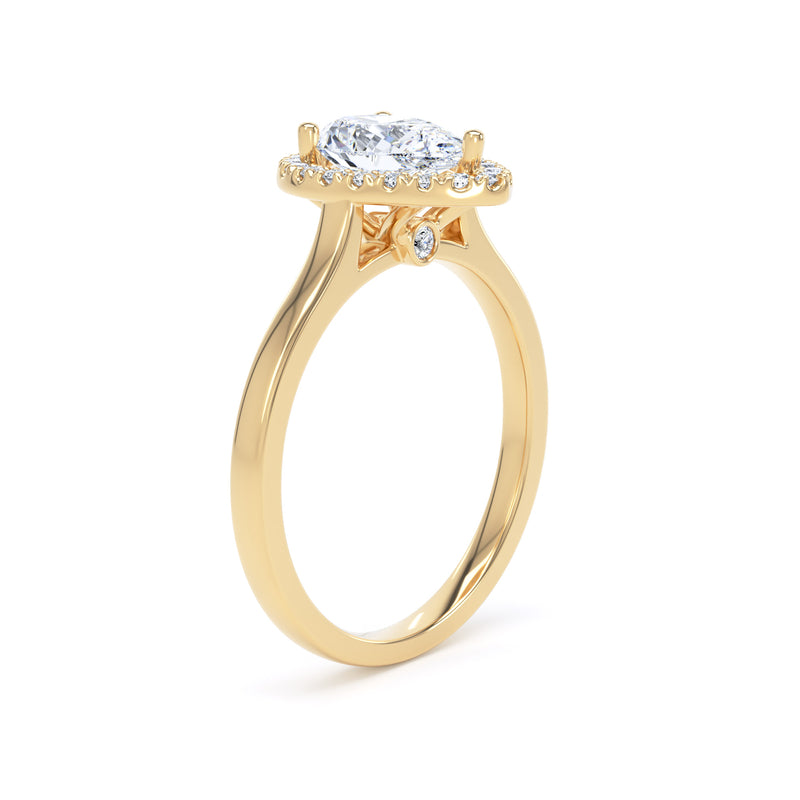 Reina Pear Cut Engagement Ring in 9ct Yellow Gold
