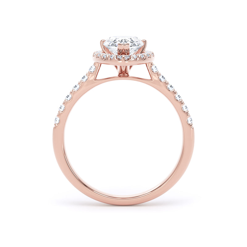 Orla Pear Cut Engagement Ring in 18ct Rose Gold