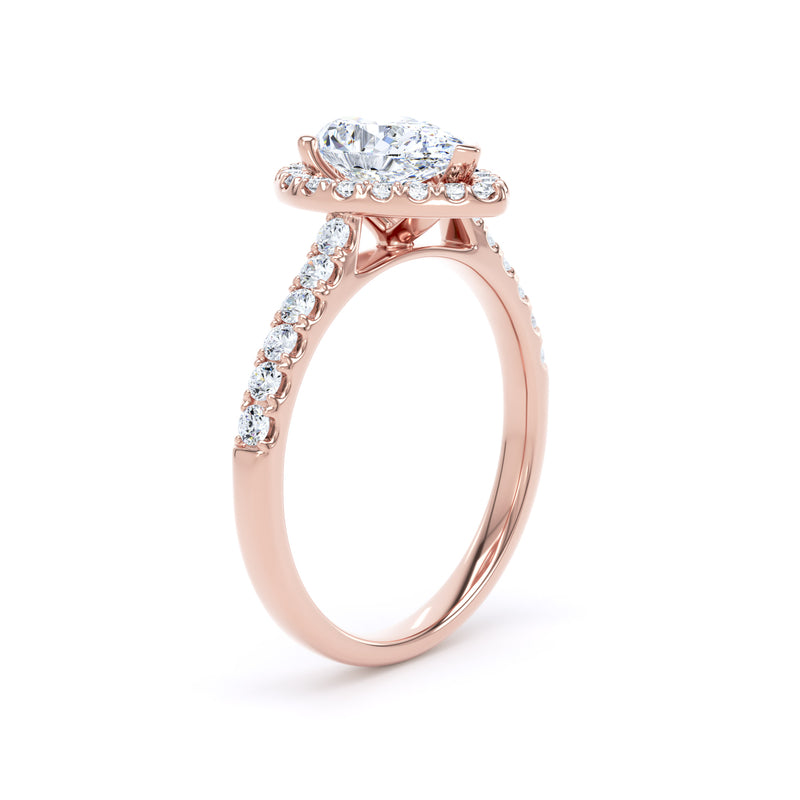 Orla Pear Cut Engagement Ring in 9ct Rose Gold