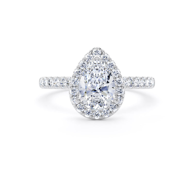Orla Pear Cut Engagement Ring in Platinum 950