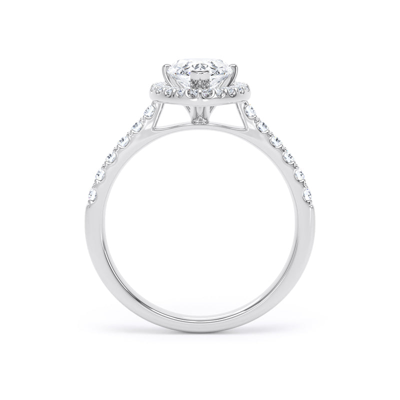 Orla Pear Cut Engagement Ring in Platinum 950