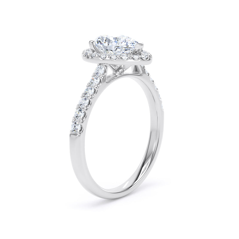 Orla Pear Cut Engagement Ring in Platinum 950