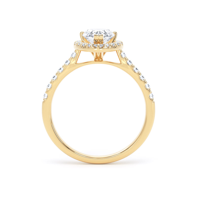 Orla Pear Cut Engagement Ring in 18ct Yellow Gold