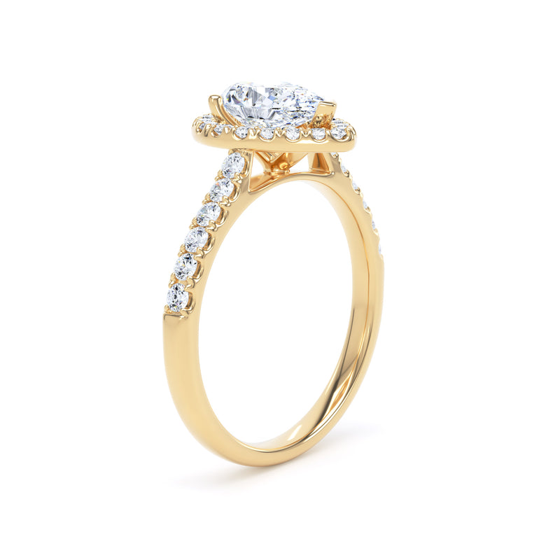 Orla Pear Cut Engagement Ring in 9ct Yellow Gold