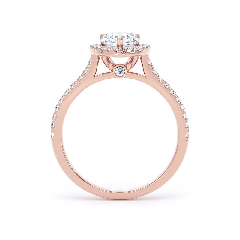 Nell Pear Cut Engagement Ring in 18ct Rose Gold