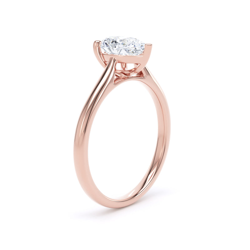 Mara Pear Cut Engagement Ring in 9ct Rose Gold