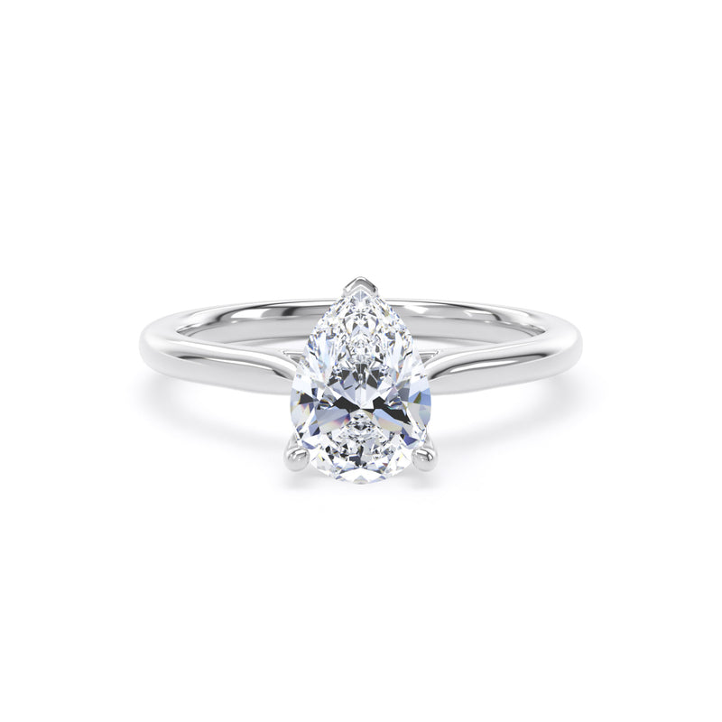 Mara Pear Cut Engagement Ring in 9ct White Gold