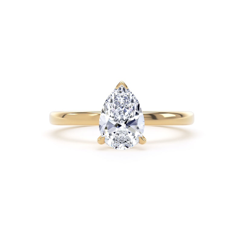 Leda Pear Cut Engagement Ring in 18ct Yellow Gold