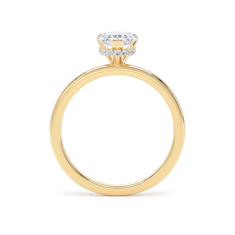 Leda Pear Cut Engagement Ring in 18ct Yellow Gold