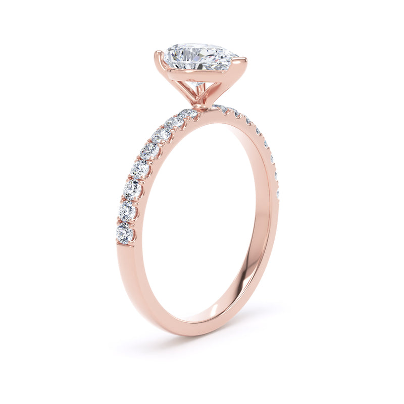 Kaia Pear Cut Engagement Ring in 9ct Rose Gold