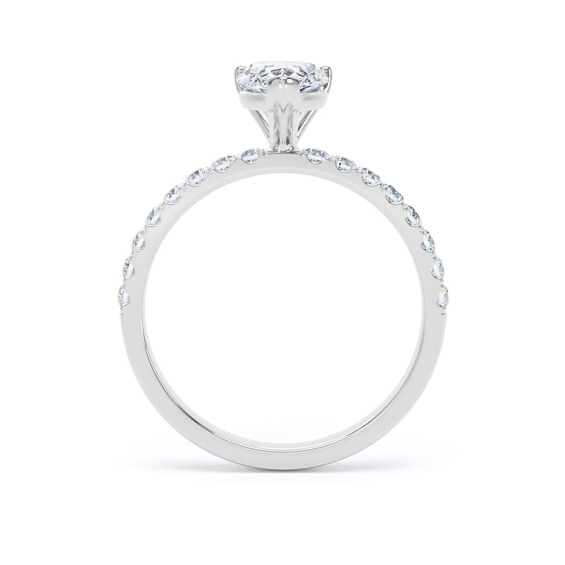 Kaia Pear Cut Engagement Ring in 18ct White Gold