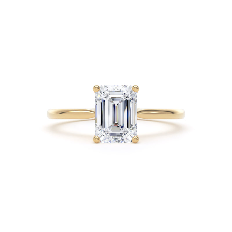 Elin Emerald Cut Engagement Ring in 18ct Yellow Gold