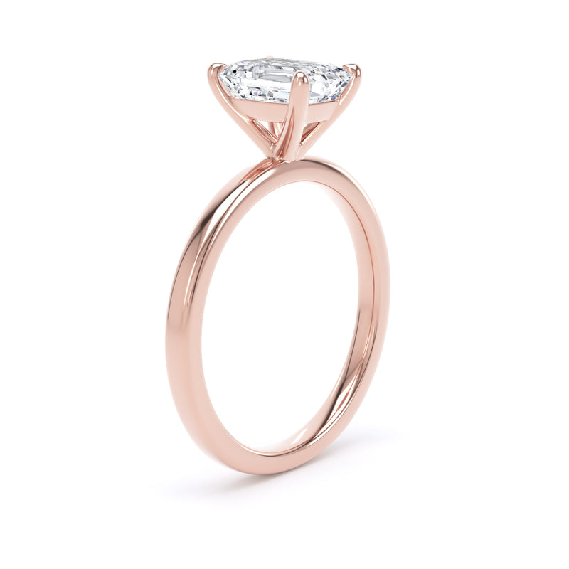 Ciri Emerald Cut Engagement Ring in 18ct Rose Gold