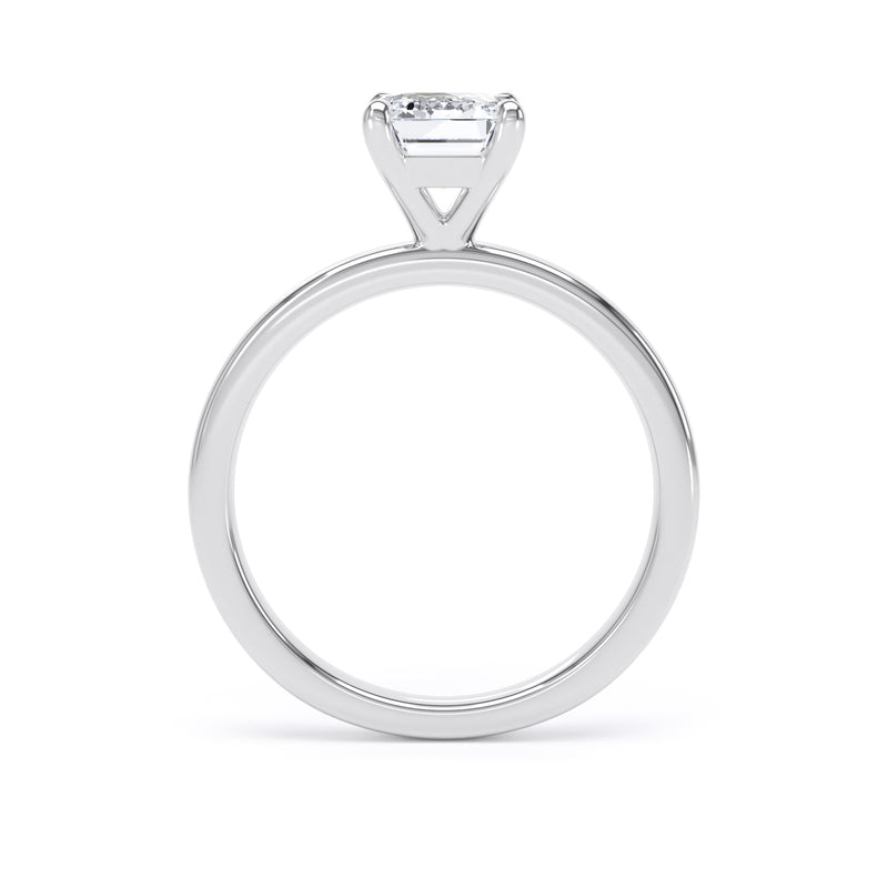 Ciri Emerald Cut Engagement Ring in 9ct White Gold