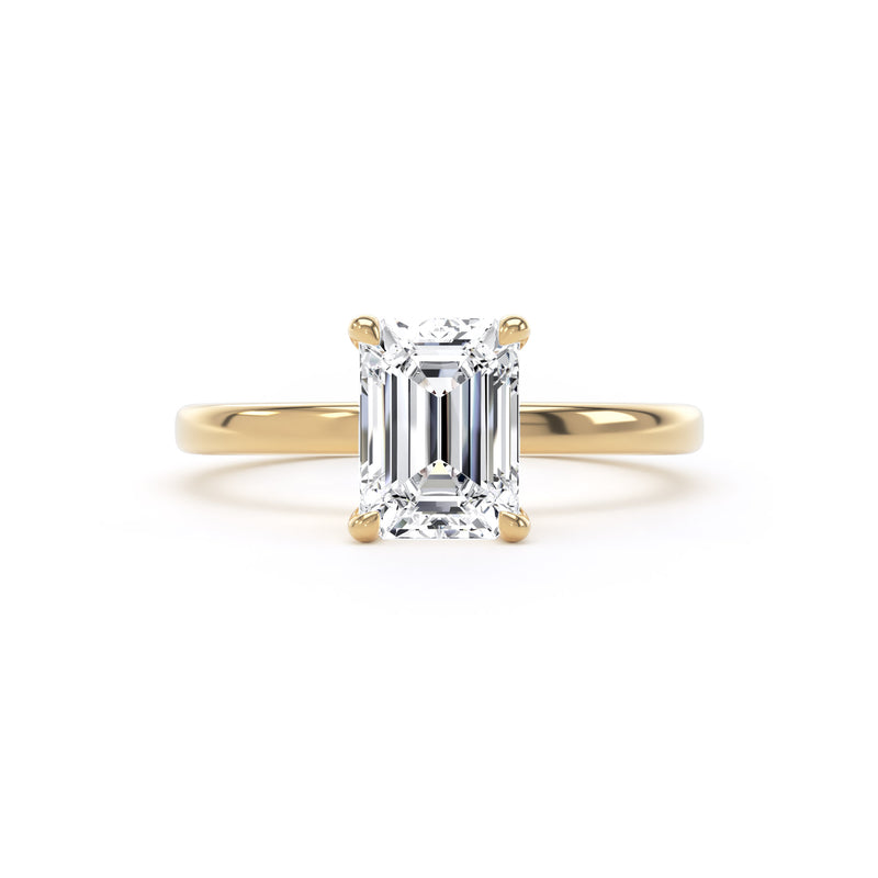 Ciri Emerald Cut Engagement Ring in 9ct Yellow Gold